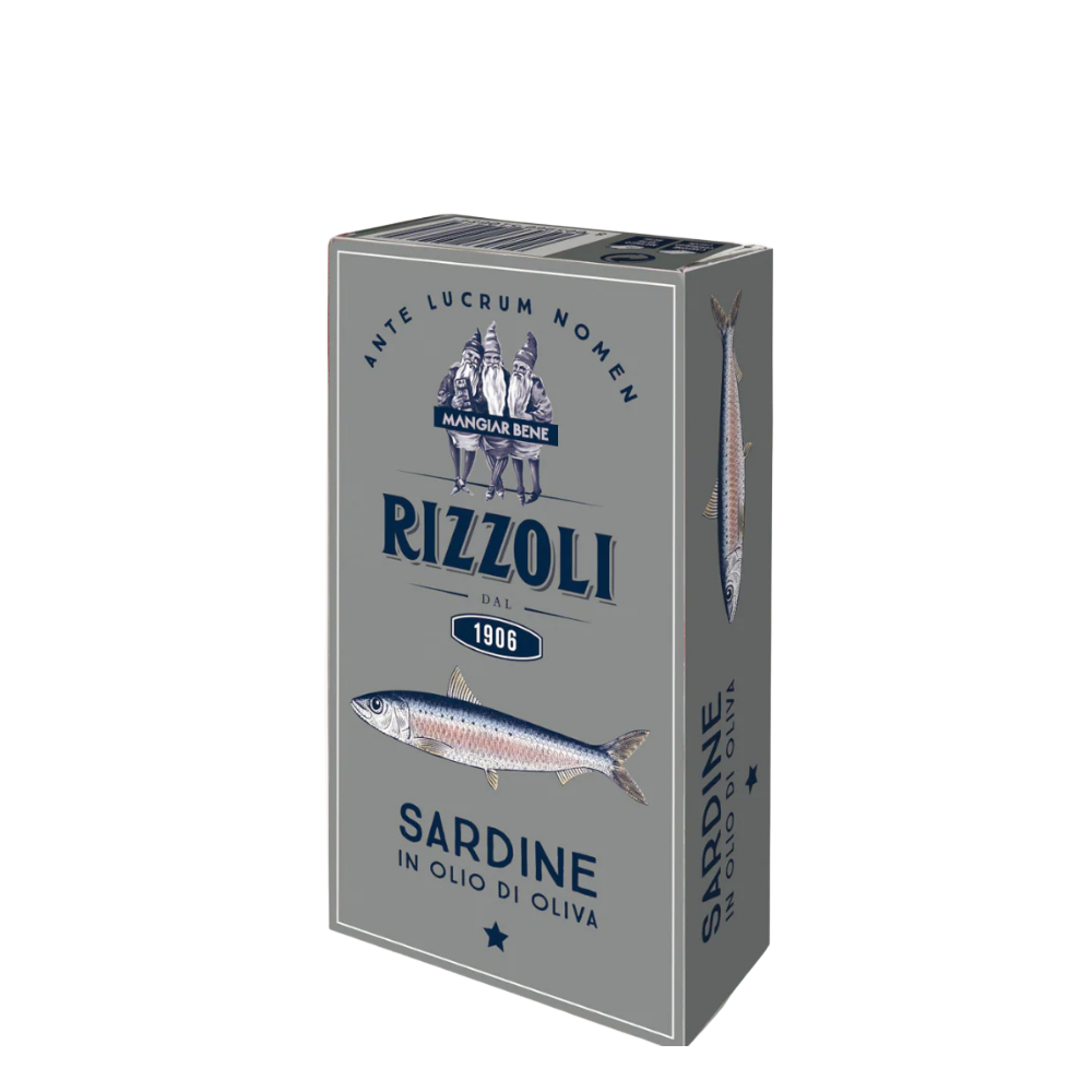 Rizzoli sardinės alyvuogių aliejuje, 120 g