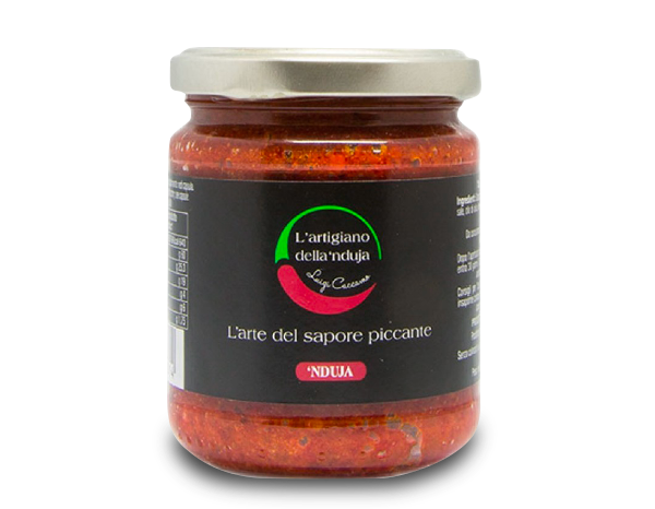 Aštri tepama Nduja di Calabria stiklainėlyje, 180 g